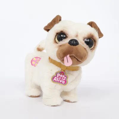 Zacht speeltje (Pug) van Zuru Pets Alive Polyester