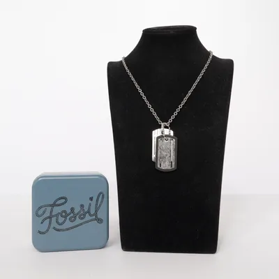 Necklace (Silver) from Fossil Unknown metal