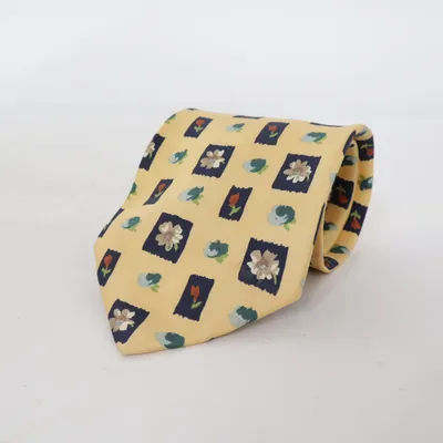 Tie (Yellow, Blue, Multicolored) from Röda Sigillet Silk