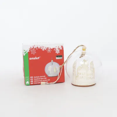 Ornement de Noël (Glass Ball Village Led) de Anslut