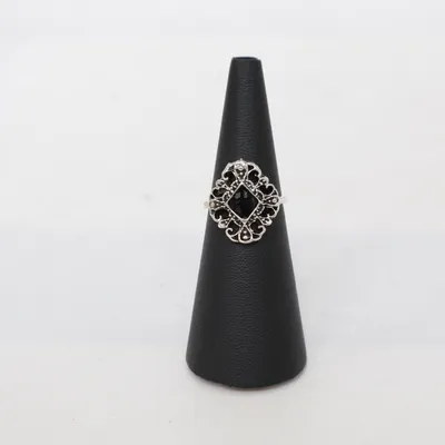 Ring (Silver, Black) Unknown metal