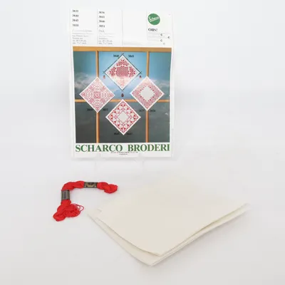 Embroidery patterns (Beige, Red) from DMC