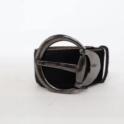 Gürtel (Ponyskin (langere haren) zwart) von Claudia Sträter Leder