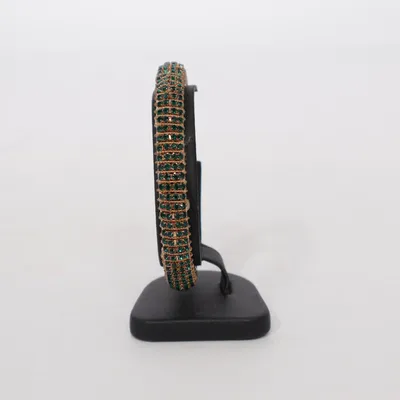 Armring (Guldfärgad, Grön) Okänd metall