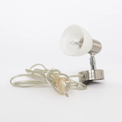 Vägglampa (Vit, Silverfärgad)