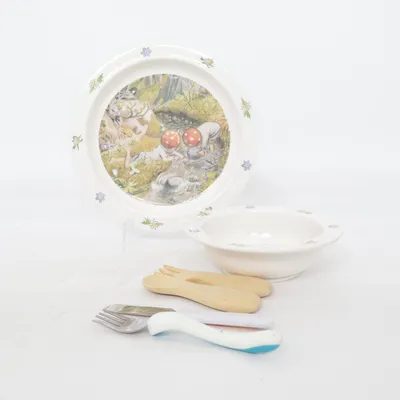 Children's dinner sets (White, Multicolored) from Rätt Start