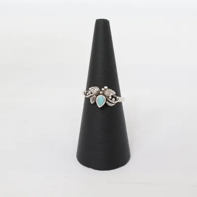 Ring (Silverfärgad, Turkos) Silver