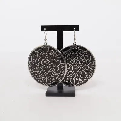 Øreringe (Sort, Sølv) fra Accessories by Net Ukendt metal