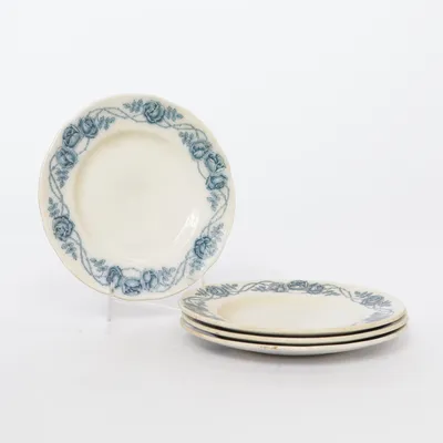 Plate (White, Blue) from Gustavsberg