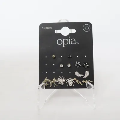 Earrings (Black, Silver, Gold) from Opia Unknown metal