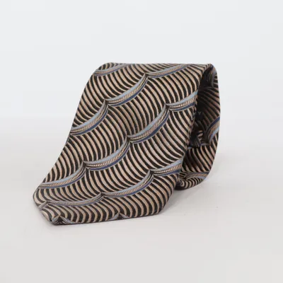 Tie (Beige, Black, Blue) from Atlas Design Silk