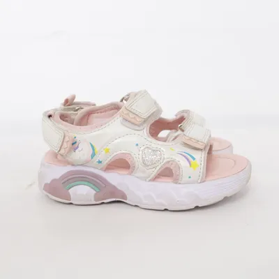 Sandales (Blanc, Rose) de Ponny Cuir