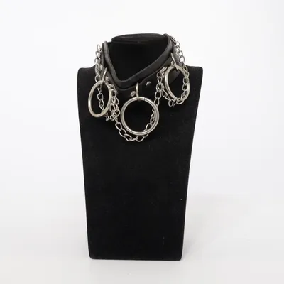 Choker (Svart, Silverfärgad) Okänd metall