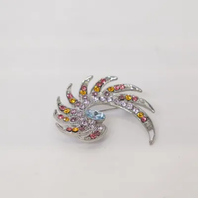 Broche (Sølv, Flerfarvet) Ukendt metal