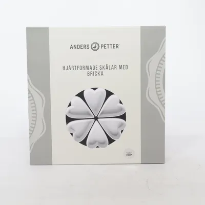 Serveringssæt (Hjartformade Skålar Med Bricka) fra Anders Petter