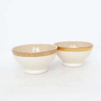 Skål (Beige, Hvid, Guld)