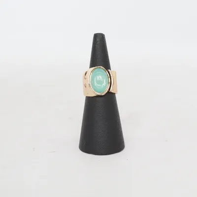 Ring (Gold, Turquoise) Unknown metal