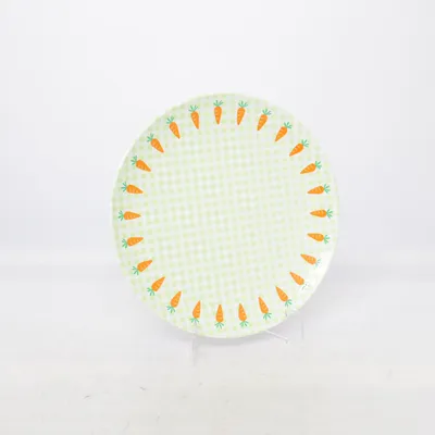 Tallrik (Vit, Grön, Orange) från Rice