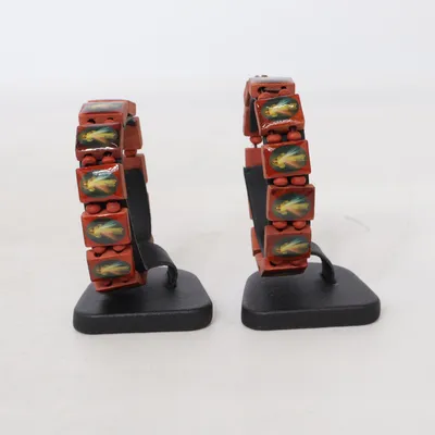 Bracelet (Rouge, Multicolore) Bois