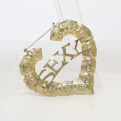 Brosch (Guldfärgad) Okänd metall