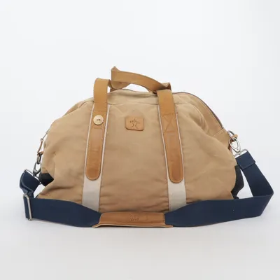 Weekend bag (Brown, Black, Beige) from Faguo Cotton, Suede