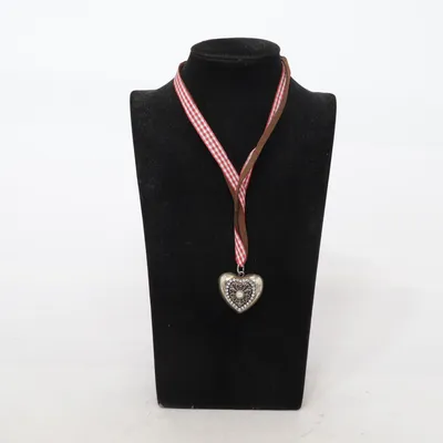 Choker (Rood, Bruin, Zilver) van Ebelin Onbekend materiaal