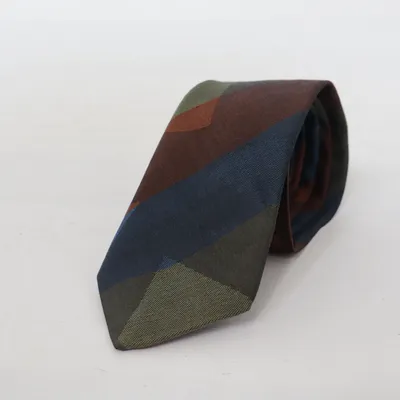 Tie (Blue, Brown, Green) from Reine Seide