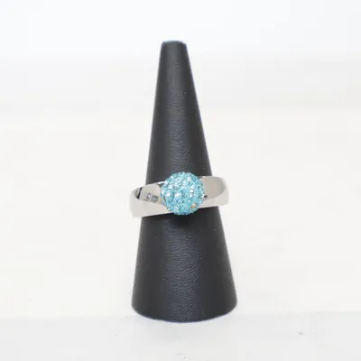 Ring (Silverfärgad, Turkos) Okänd metall