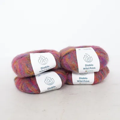 Yarn (Diablo Wild Print) from Hobbii Acrylic, Mohair, Polyamide