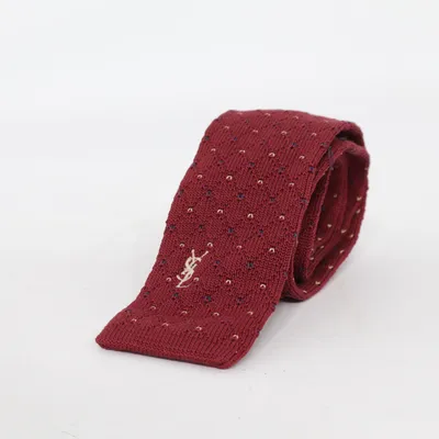 Tie (Red, Multicolored) from Yves Saint Laurent Cotton