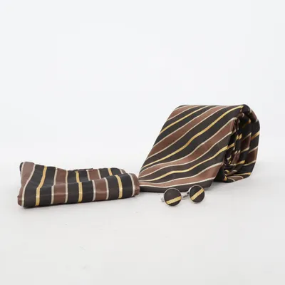 Tie (Black, Brown, Yellow) from Giorgio Armani