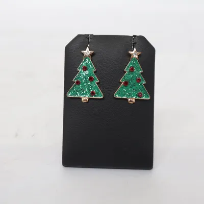 Örhängen (Grön, Röd, Guldfärgad) från Frohe Weihnachten Okänd metall