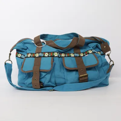 Weekendbag (Blå, Brun, Flerfärgad) från Blutsgeschwister Bomull, Polyester