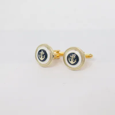 Manchetknapper (Guld, Sort, Hvid) Ukendt metal