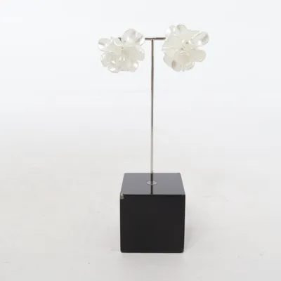 Earrings (White) Plastic