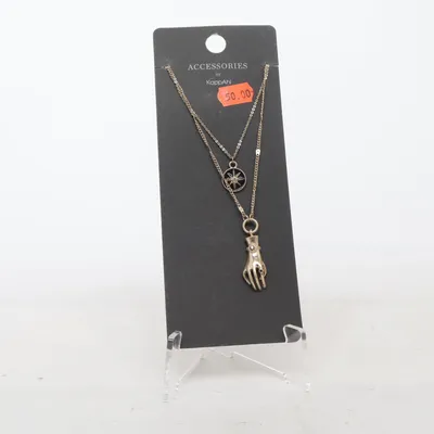 Necklace (Gold, Black) from Accessories by KappAhl Unknown metal