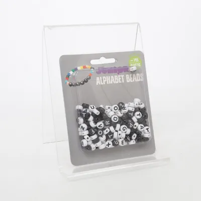 Plastic beads (Black, White) from Panduro Hobby