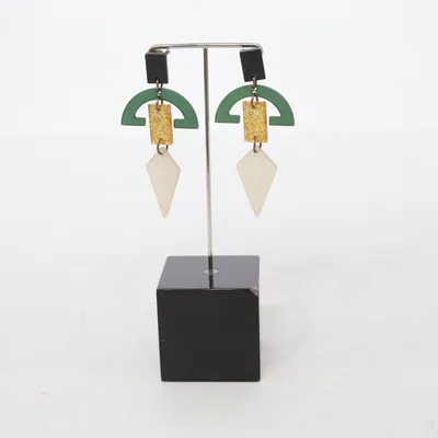 Örhängen (Grön, Flerfärgad) Okänd metall