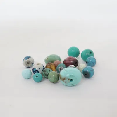 Plastic beads (Turquoise, Multicolored)