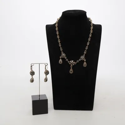 Sieradenset (Goud, Blauw) Onbekend materiaal