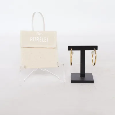 Earrings (Gold, White) from Purelei Unknown metal