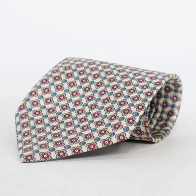 Tie (Beige, Multicolored) from Xing Xing Silk
