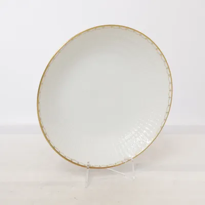 Tallrik (Vit, Guldfärgad) från Hackefors Porslin