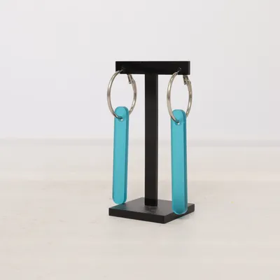 Örhängen (Turkos, Silverfärgad) Okänd metall