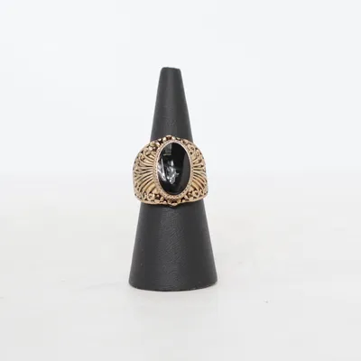 Ring (Svart, Guldfärgad) Okänd metall