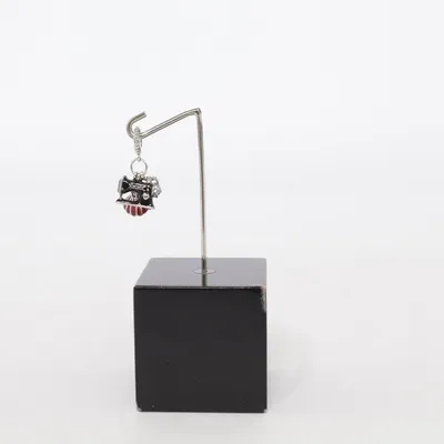 Pendant (Silver, Black, Red) Unknown metal