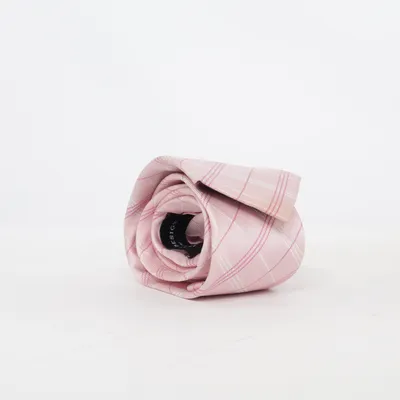 Tie (Pink, White) from Atlas Design Silk