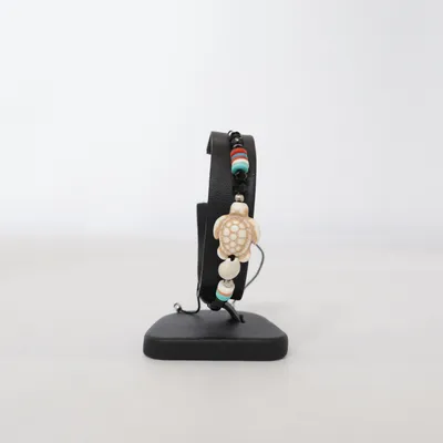 Armband (Svart, Beige, Turkos) Snäckor, Gummi, Okänd metall