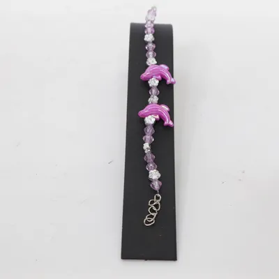Armband (Lila, Zilver) Onbekend materiaal