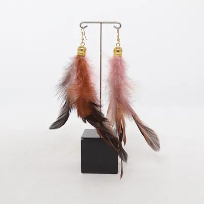 Boucles d'oreilles (Rose, Multicolore) Métal inconnu